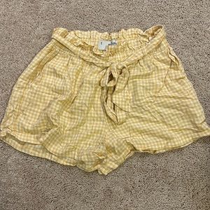 Yellow Hollister shorts